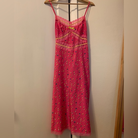 Vintage Betsey Johnson Pink Floral Dress | Size Small | Olivia Rodrigo - Picture 8 of 8